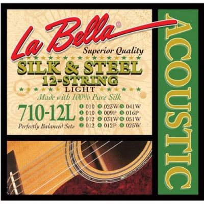 LA BELLA 710-12L струны для 12-струнной акустической гитары