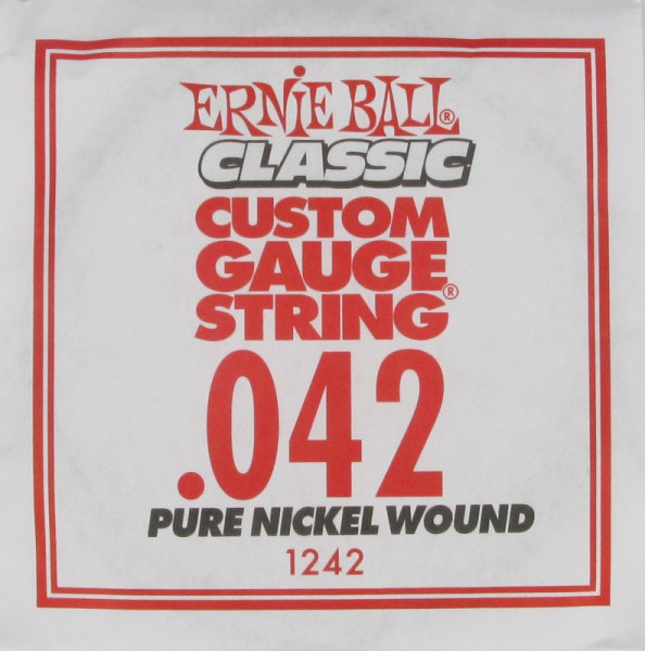 Ernie Ball 1242 калибр.042 одиночная для электрогитары/акустической гитары