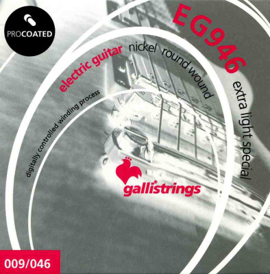 Комплект струн для электрогитары 009-046 GALLI STRINGS EG946 extra light special