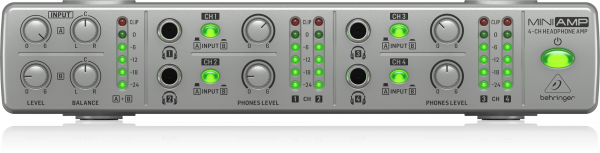 Усилитель мощности Behringer AMP800 V2 для наушников четырёхканальный