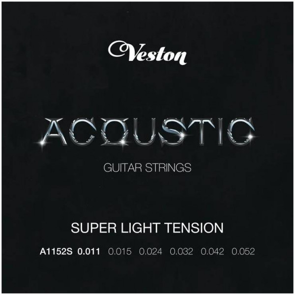Струны для акустической гитары VESTON A1152 S Super Light очень легкое натяжение
