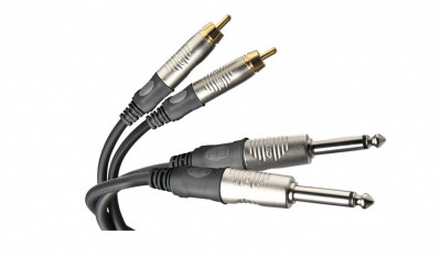 DIE HARD DHT535 аудио кабель 2хJACK-mono(6.3) - 2хRCA 1.8 м