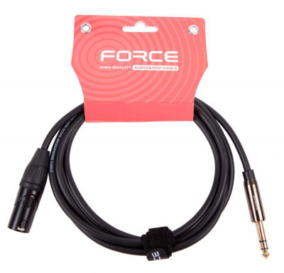 Аудио кабель FORCE FLC-13/2 стерео джек, 1/4 XLR (M) папа, 2 м