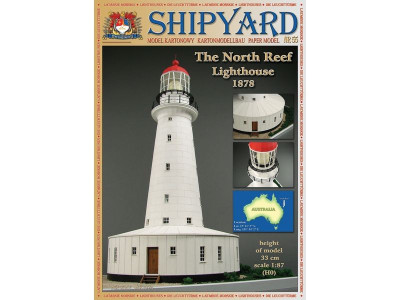 Сборная картонная модель Shipyard маяк North Reef Lighthouse (№55), 1/87