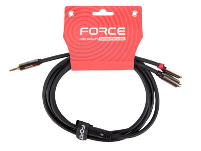 Аудио кабель FORCE FLC-14/2 mini jack stereo 2x RCA, 2 м