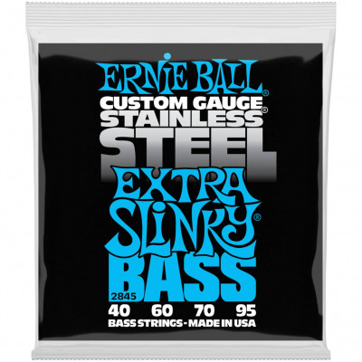 Комплект струн для бас-гитары ERNIE BALL 2845 Stainless Steel Bass калибр 40-95, Extra Slinky