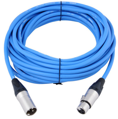 Cordial CPM 10 FM BLUE микрофонный кабель XLR мама-XLR папа 10 м