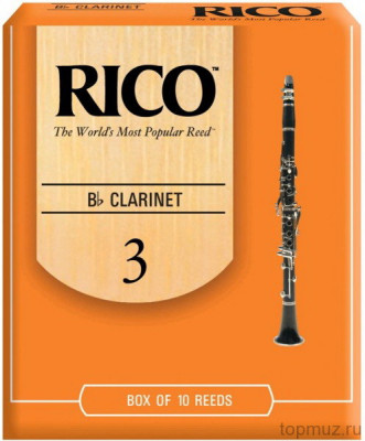 Трости для кларнета RICO RCA1030 Orange Box №3 10 шт