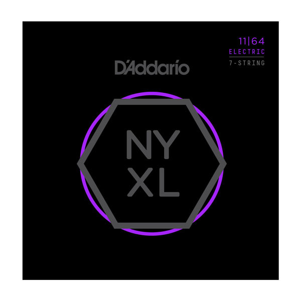 Струны для 7-струнной электрогитары D'ADDARIO NYXL1164 11-64