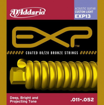 D'ADDARIO EXP13 Custom Light 11-52 струны для акустической гитары