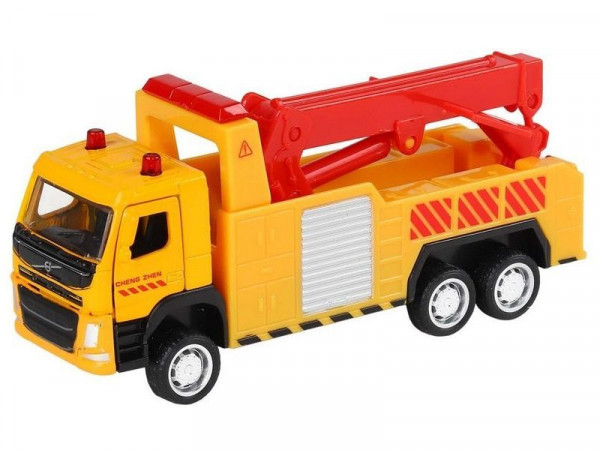 Машина "АВТОПАНОРАМА" VOLVO FM "Эвакуатор", желтый, 1/72, инерция, в/к 17,5*13*6,5 см