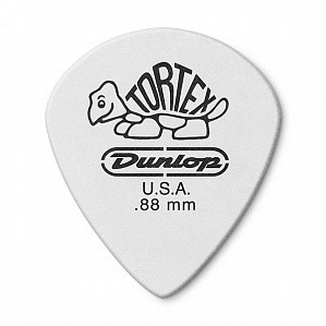 DUNLOP 478P.88 Tortex® White Jazz III упаковка белых медиаторов 0.88мм, (12шт.)