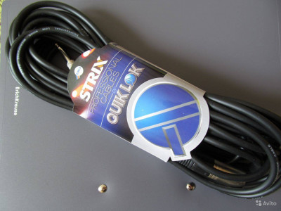 QUIK LOK MX779-9 готовый микрофонный кабель, 9 метров, разъемы XLR/M - Mono Jack 1/4, цвет черный