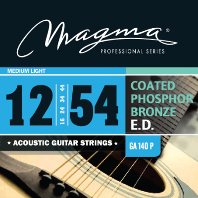 Комплект струн для акустической гитары Magma Strings GA140P Coated Phosphor Bronze, 12-54