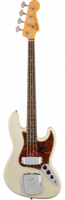 Fender Custom Shop 1962 Journeyman Relic Jazz Bass Rosewood Fingerboard Aged Olympic White бас-гитара