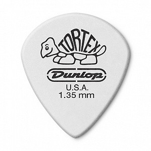 DUNLOP 478P1.35 Tortex® White Jazz III упаковка белых медиаторов 1.35мм, (12шт.)