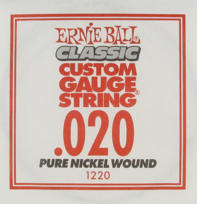 Ernie Ball 1220 калибр.020 одиночная для электрогитары/акустической гитары
