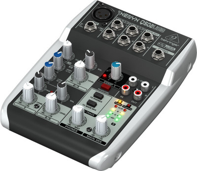 BEHRINGER Q502USB микшер 5 каналов, встр. USB, 2-х полосный эквалайзер, компрессор