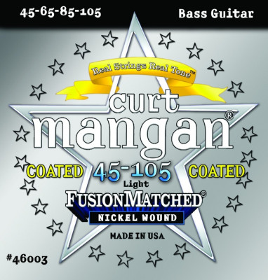 CURT MANGAN 45-105 Nickel Bass Light COATED струны для классической гитары