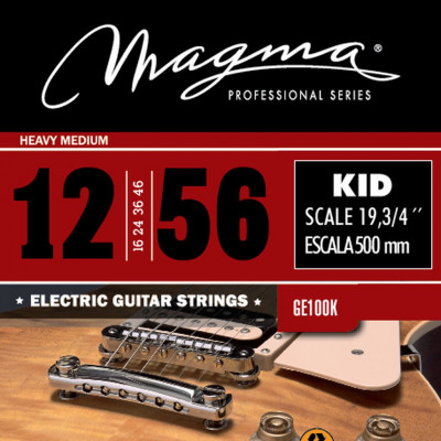 Комплект струн для короткомензурной электрогитары 19 3/4" 12-56 Magma Strings GE100K