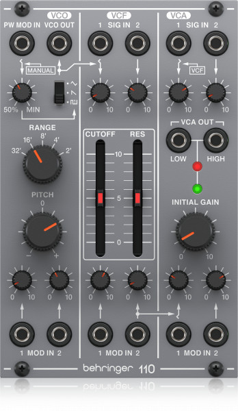 Модуль Behringer 110 VCO/VCF/VCA аналоговый для Eurorack