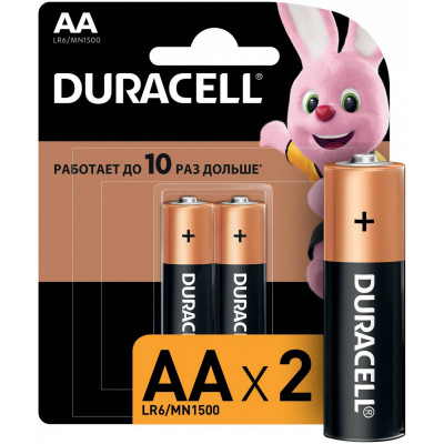 Батарейка тип AA DURACELL LR6 BASIC CN уп 2 шт