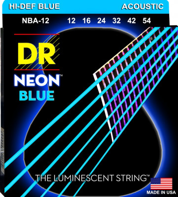 Комплект струн для акустической гитары DR NBA-12, 12-54