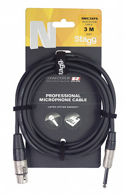 STAGG NMC3XP микрофонный кабель XLR мама-Jack mono 3 м