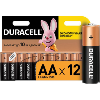 Батарейка тип AA DURACELL LR6 BASIC NEW 12 шт