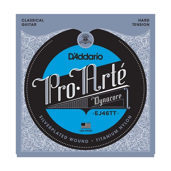 Струны для классической гитары D'ADDARIO EJ46TT сильное натяжение, оплётка-титан