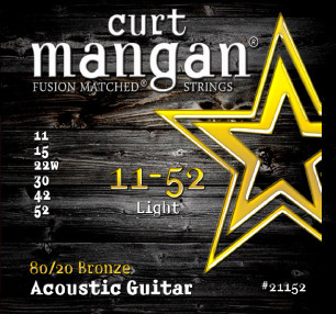 CURT MANGAN 11-52 80/20 Bronze light Set струны для акустической гитары