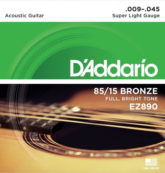 D'ADDARIO EZ890 Super Light 9-45-струны для акустической гитары