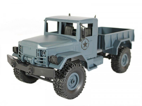 Радиоуправляемая машина MN MODEL военный грузовик (серый) 4WD 2.4G 1/16 RTR