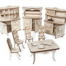 Деревянный конструктор Lemmo Набор мебели «кухня», 128 деталей
