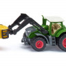 Трактор Siku 1539 Fendt 1050 Vario с фронтальным погрузчиком для захвата тюков