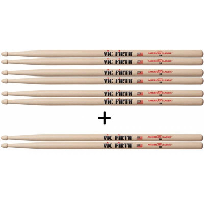 VIC FIRTH 5B 3+1 барабанные палочки орех