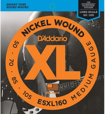 D'ADDARIO ESXL160 Medium 50-105-струны для 4-струнной бас-гитары headless