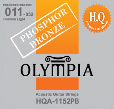 Комплект струн для акустической гитары Olympia HQA1152PB, 11-52