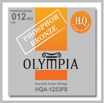 Комплект струн для акустической гитары Olympia HQA1253PB, 12-53