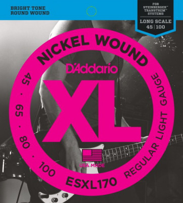 D'ADDARIO ESXL170 Regular Light 45-100 струны для 4-струнной бас-гитары headless