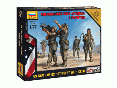 Сборная модель ZVEZDA Американский ПЗРК "Стингер", 1/72