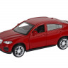 Машина "АВТОПАНОРАМА" BMW X6, красный, 1/43, инерция, в/к 17,5*12,5*6,5 см