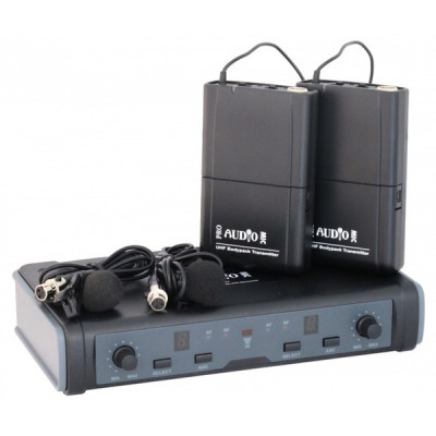 PROAUDIO DWS-807PT радиосистема с двумя петличными микрофонами и передатчиками + кейс
