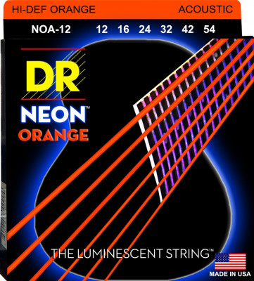 Комплект струн для акустической гитары DR NOA-12, 12-54