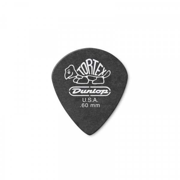 DUNLOP 482P.60 Tortex® Pitch Black Jazz III упаковка черных медиаторов 0.60мм, (12шт.)