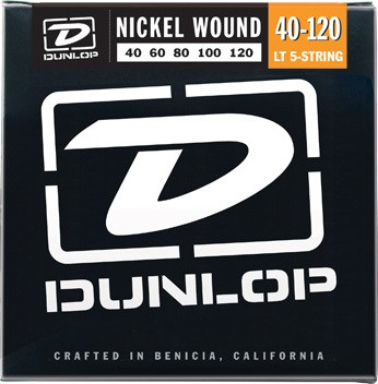 DUNLOP DBN Nickel Plated Steel Bass Light 5 40-120 струны для 5-струнной бас-гитары