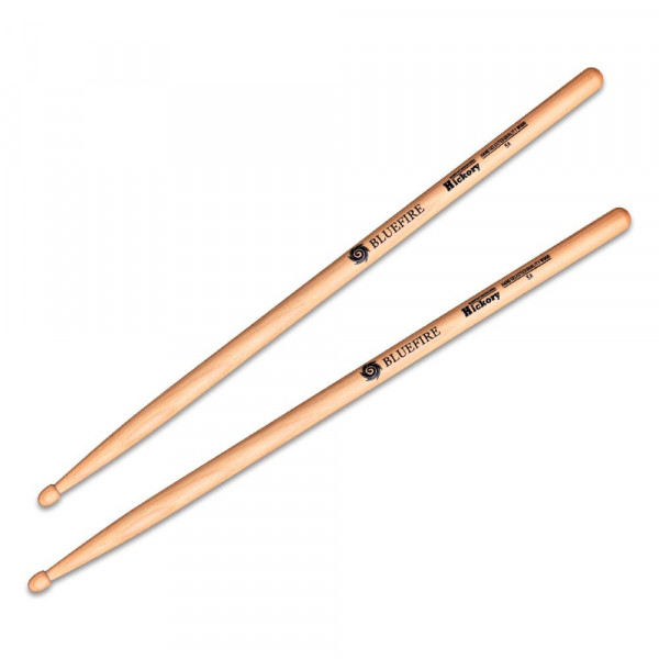 Барабанные палочки HUN Blue Fire series Natural Hickory орех, деревянный наконечник