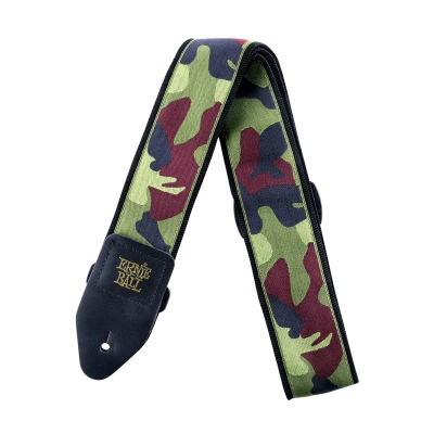 Ernie Ball 4105 Traditional Camo Jacquard гитарный ремень полипропилен кожаные нашивки