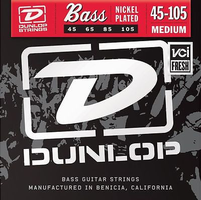 DUNLOP DBN Nickel Plated Steel Bass Medium 45-105 струны для 4-струнной бас-гитары