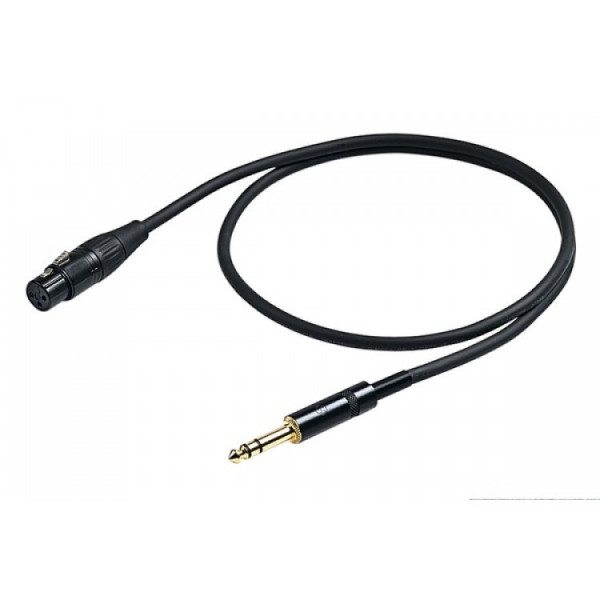 Proel CHL210LU5 - Микрофонный кабель джек 6.3 стерео <-> XLR F(мама ) 5 м